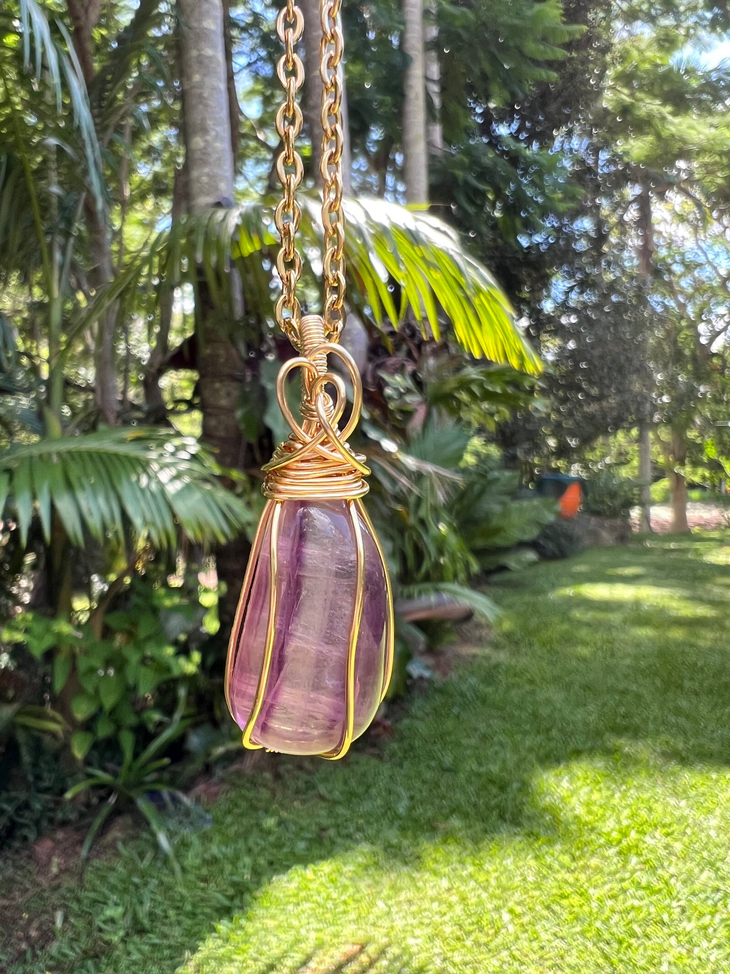 Purple Fluorite Pendant