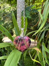 Load image into Gallery viewer, Rhodonite Heart Pendant
