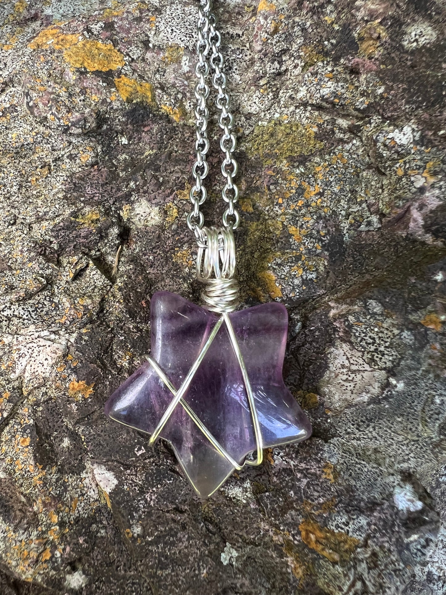 Rainbow Fluorite Pendant