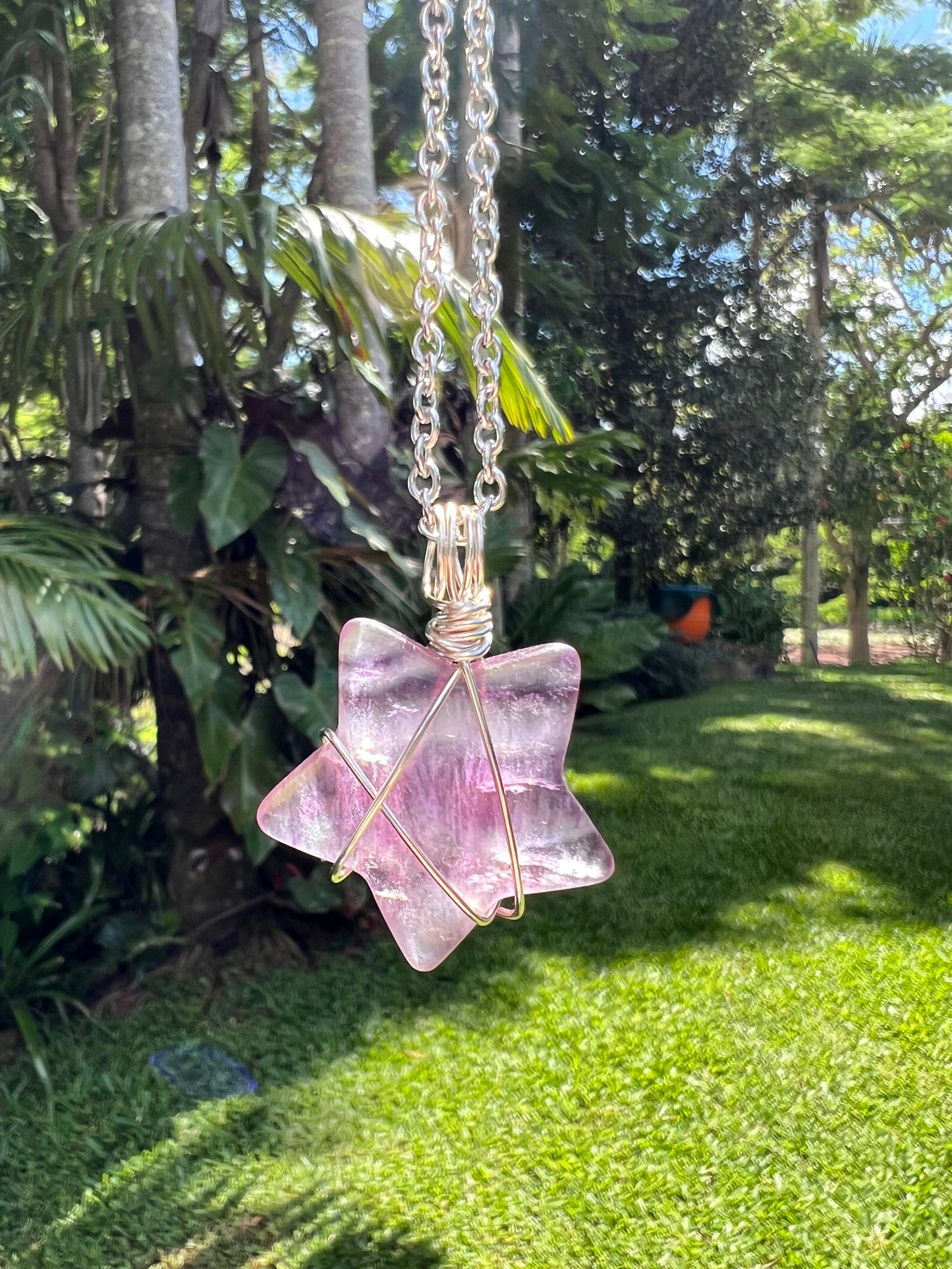 Rainbow Fluorite Pendant