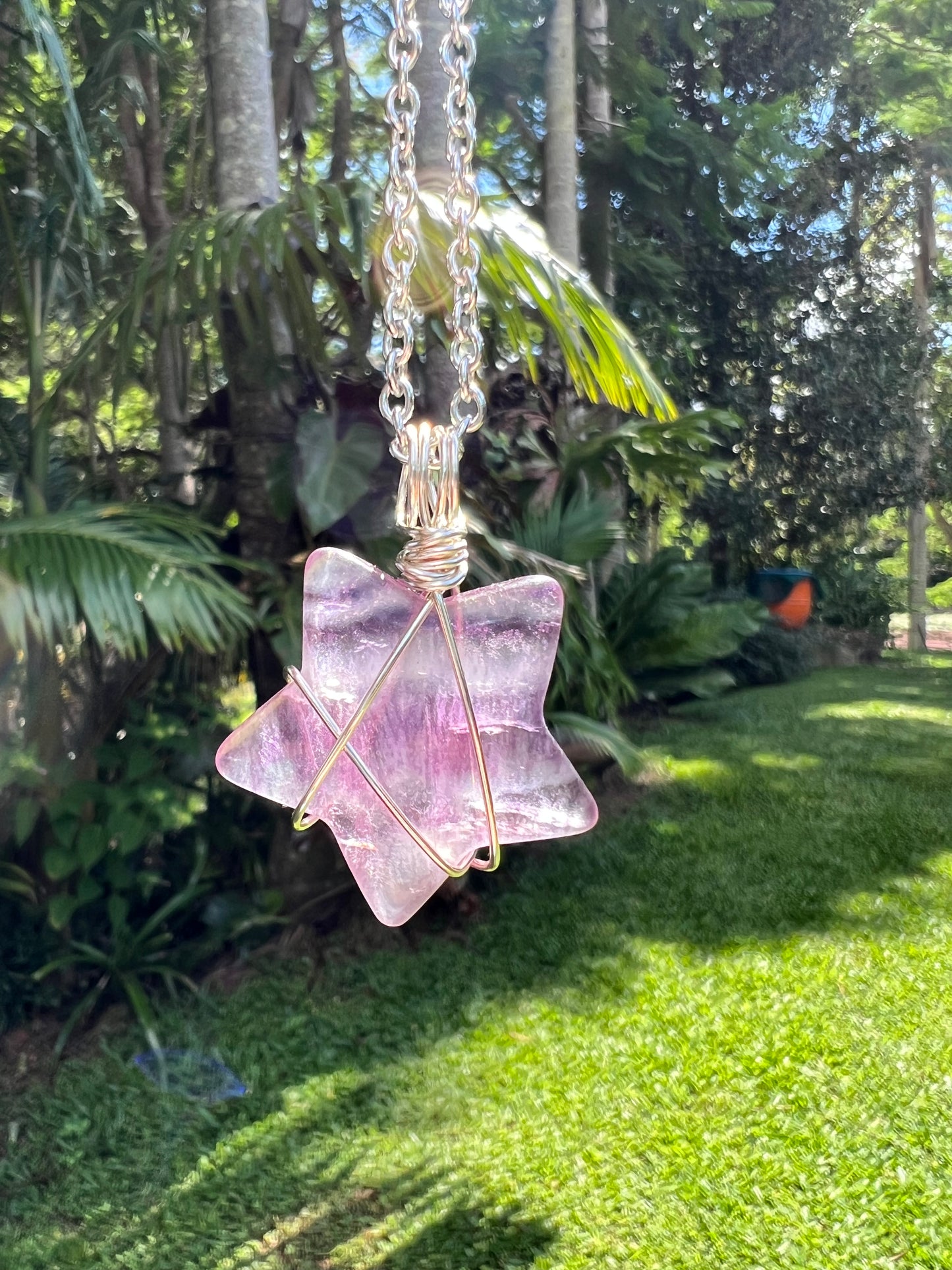 Rainbow Fluorite Pendant
