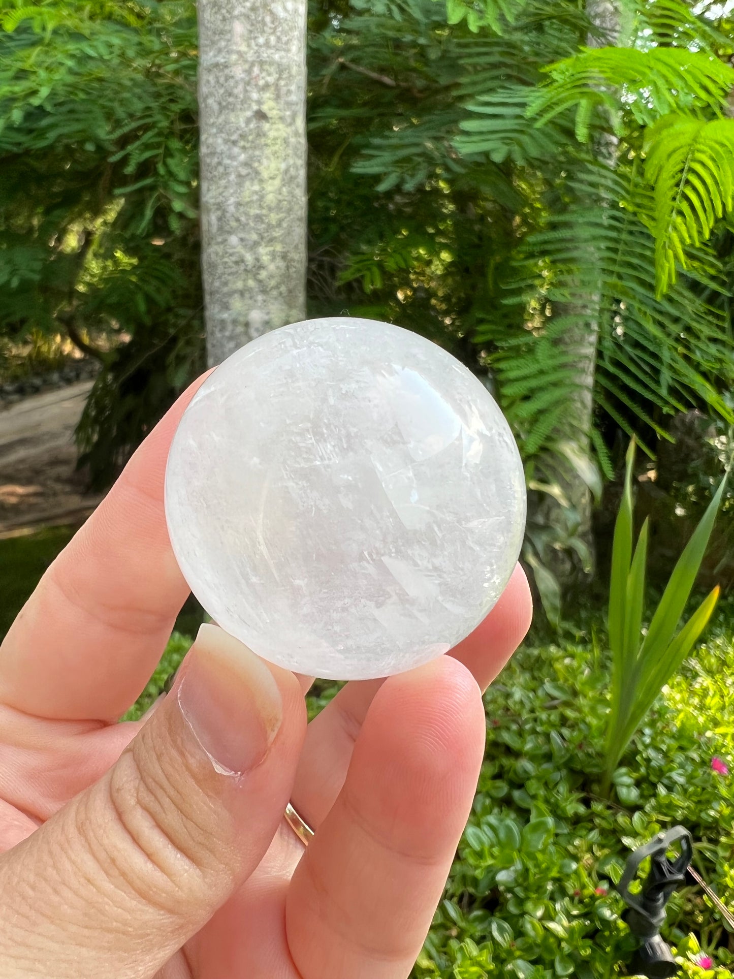 White Calcite Sphere