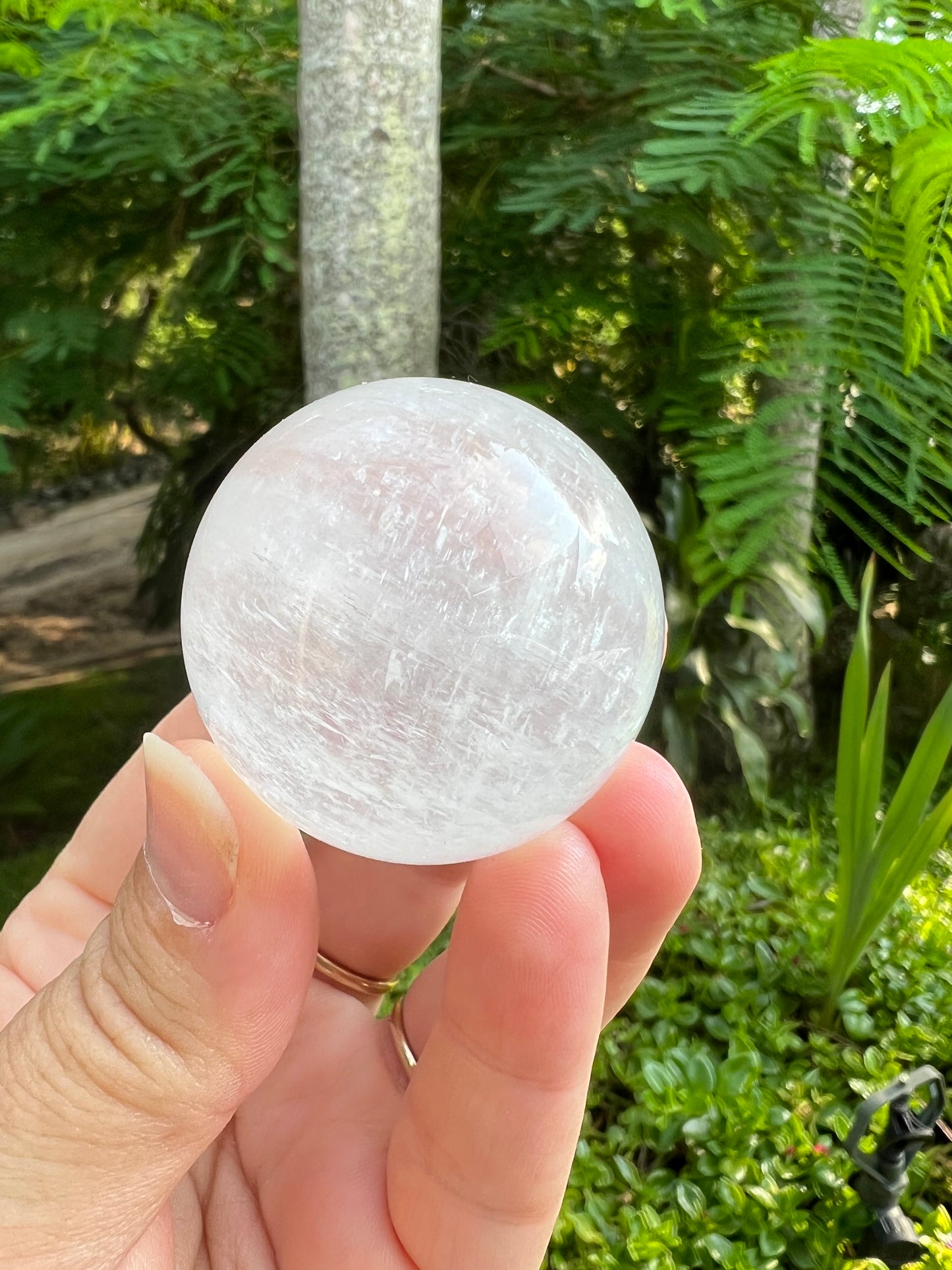 White Calcite Sphere
