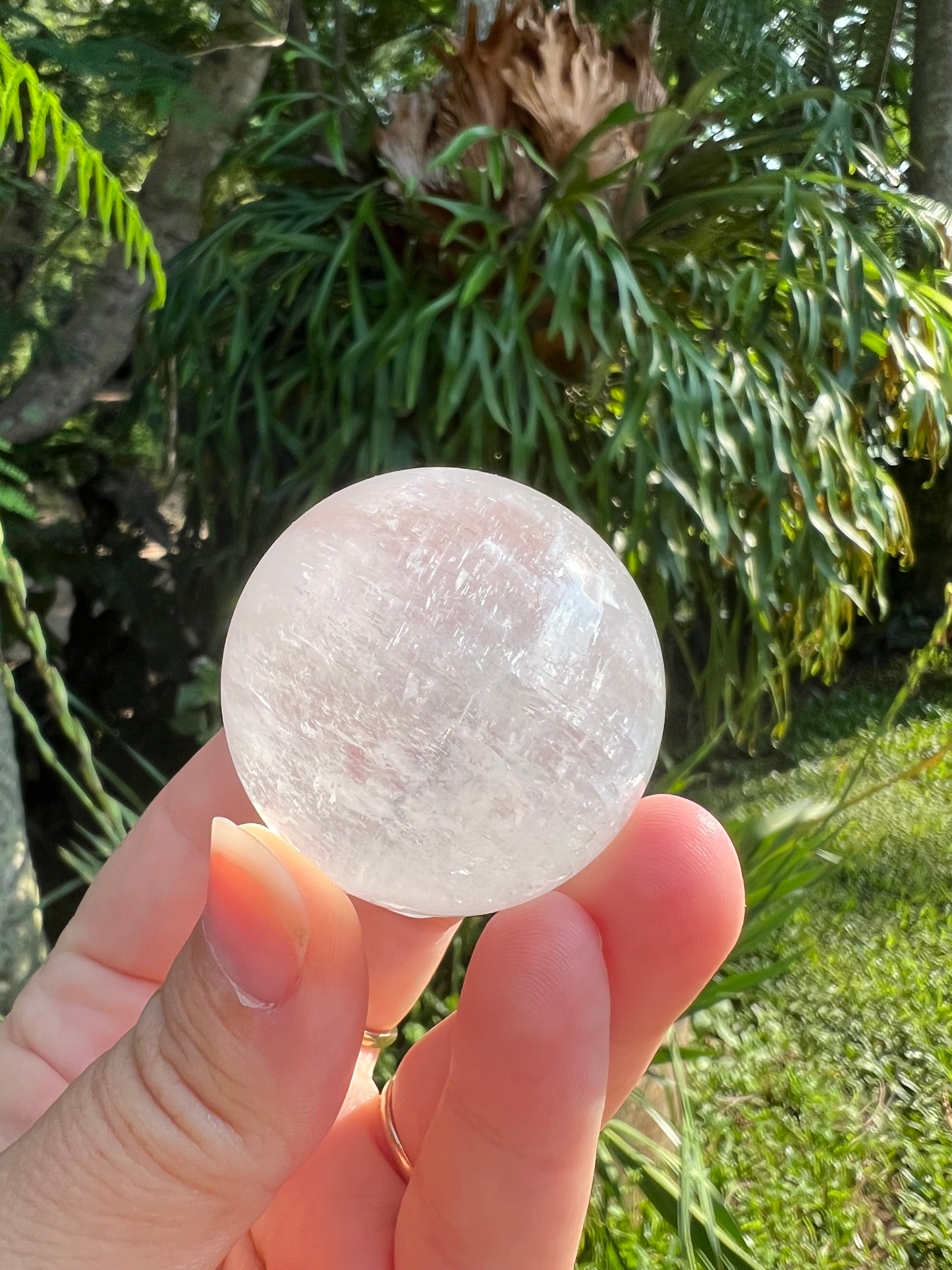 White Calcite Sphere
