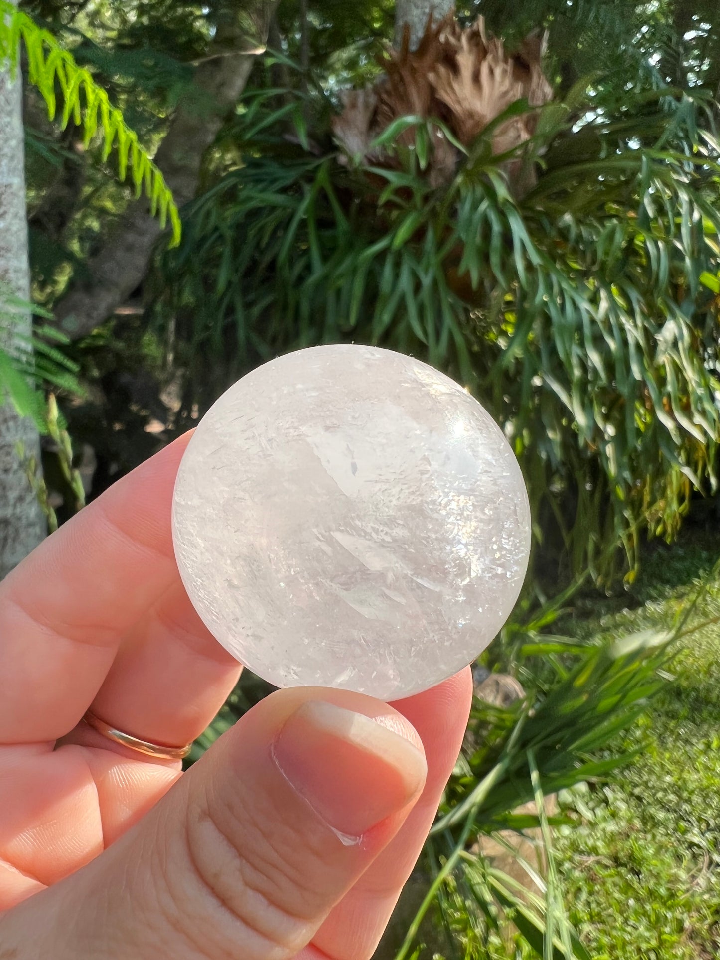 White Calcite Sphere