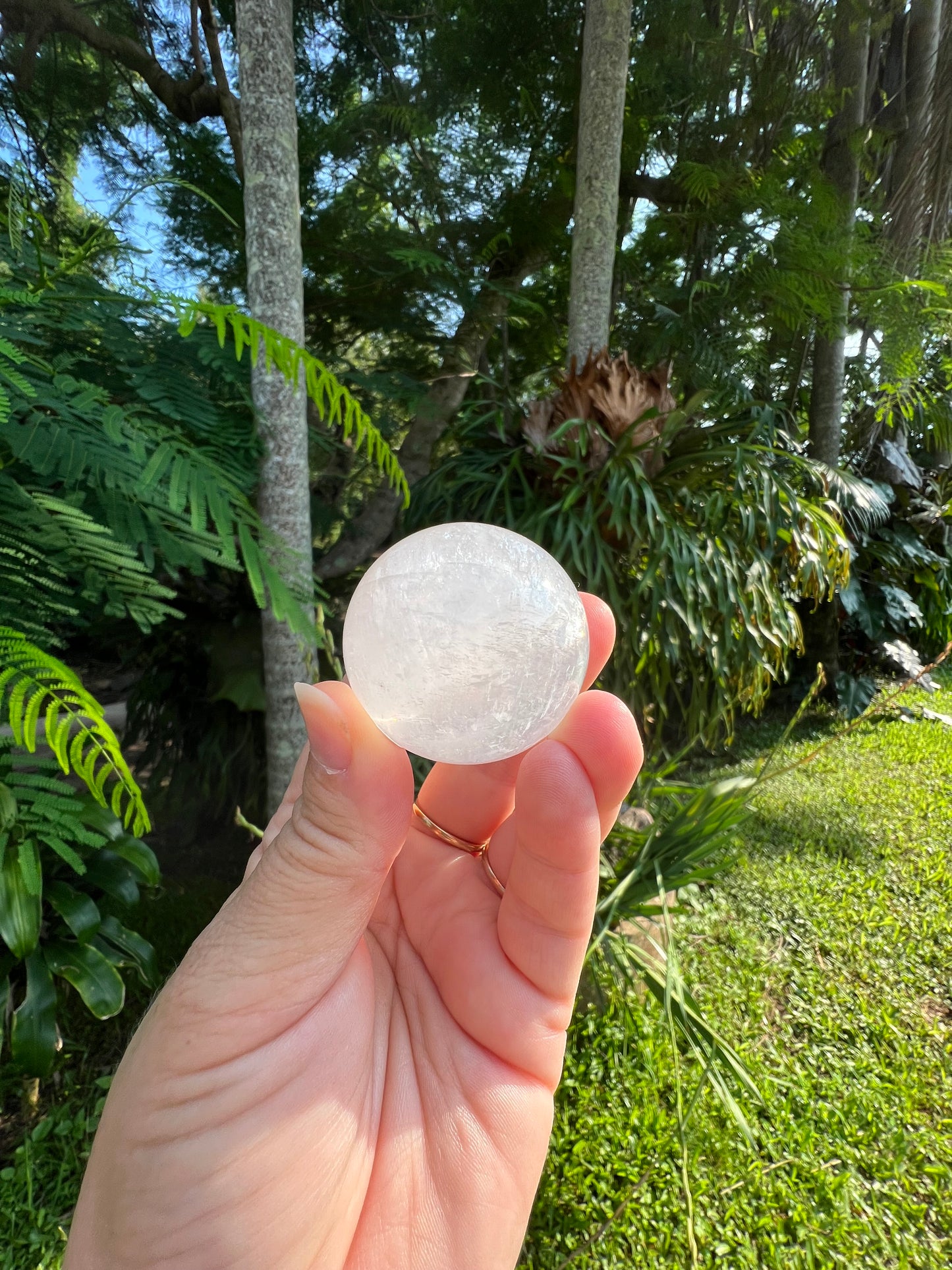 White Calcite Sphere