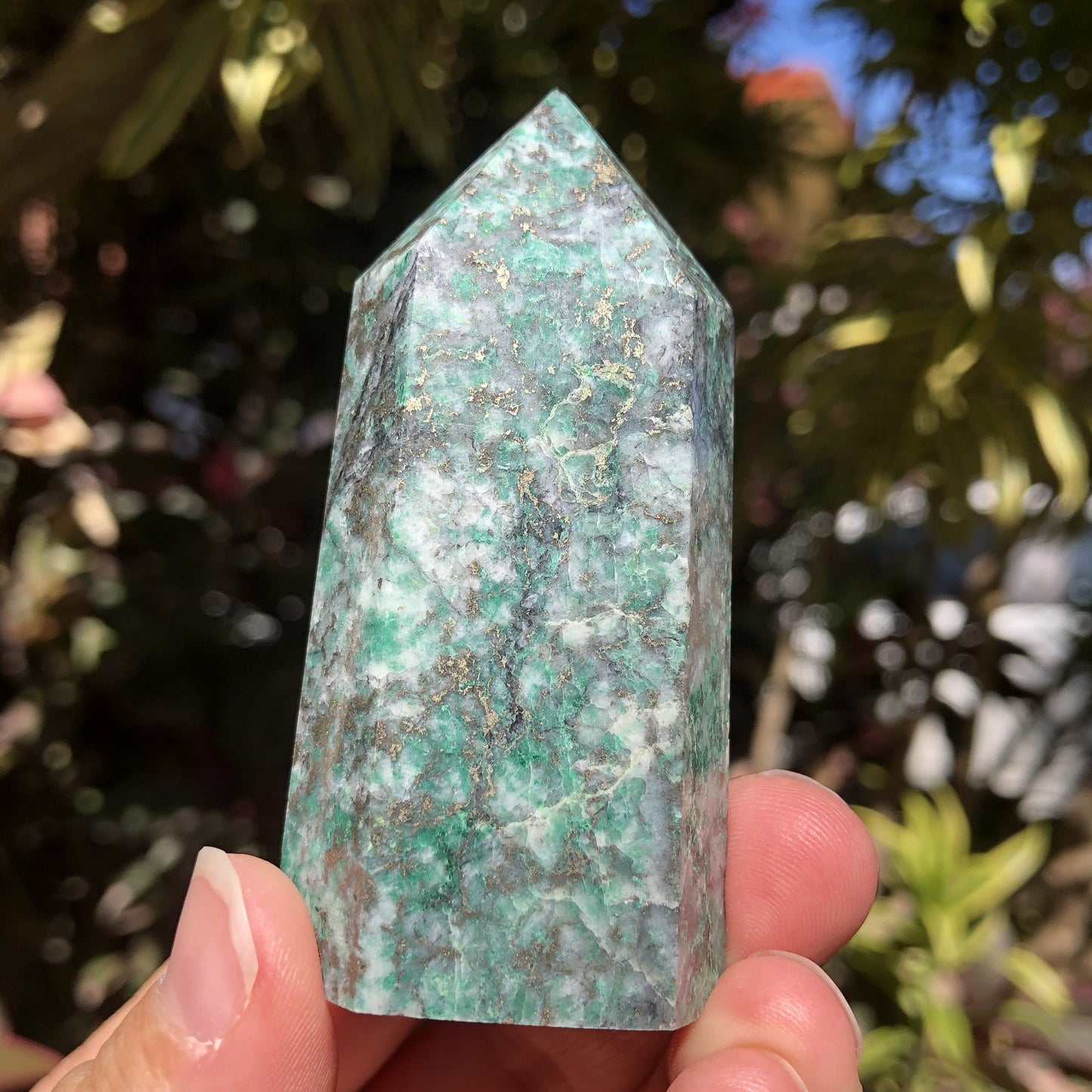 Jade with Pyrite Tower