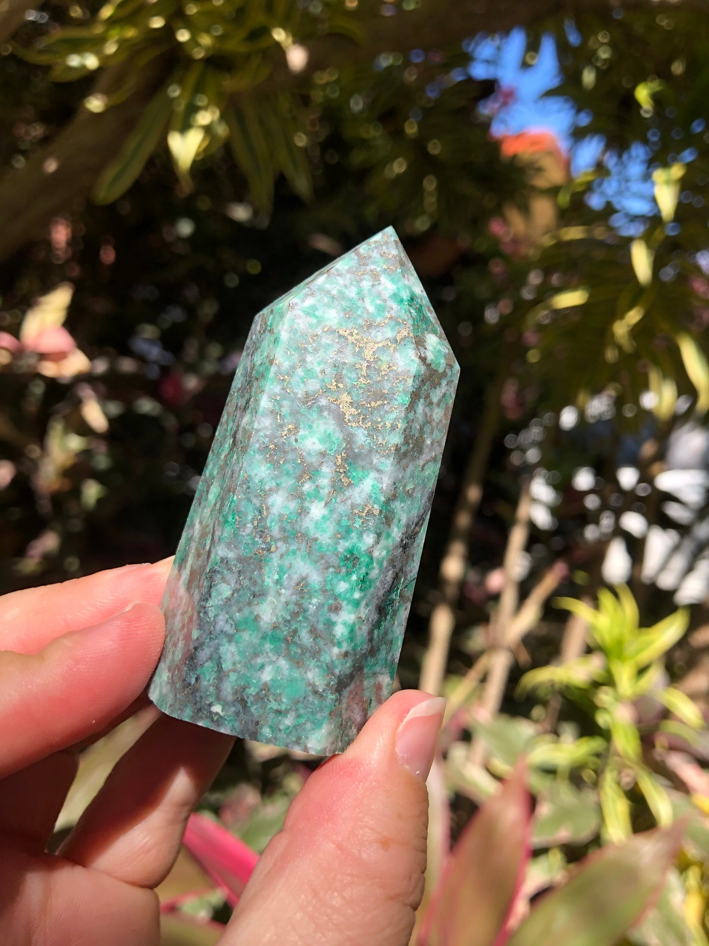 Jade with Pyrite Tower