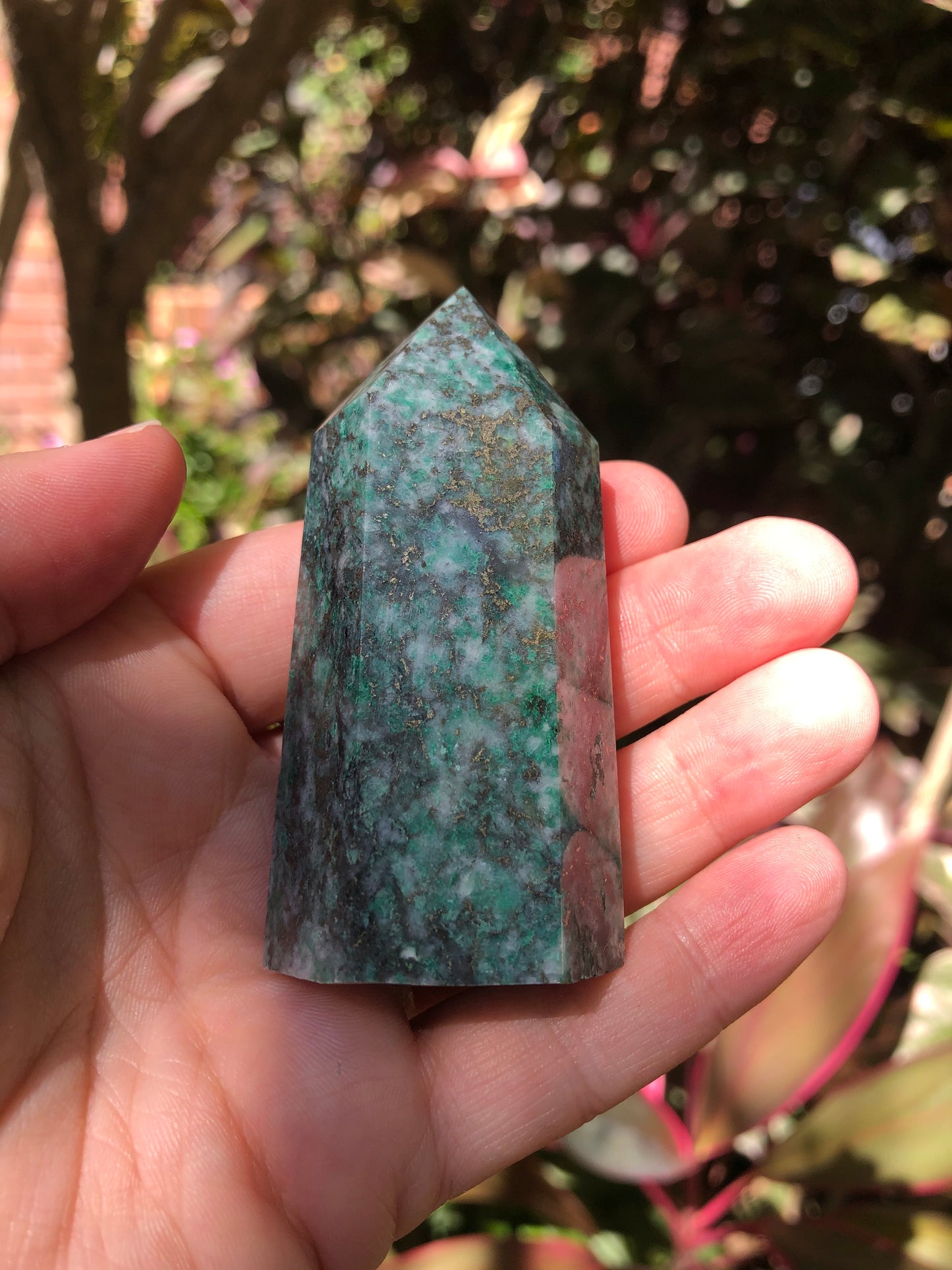 Jade with Pyrite Tower