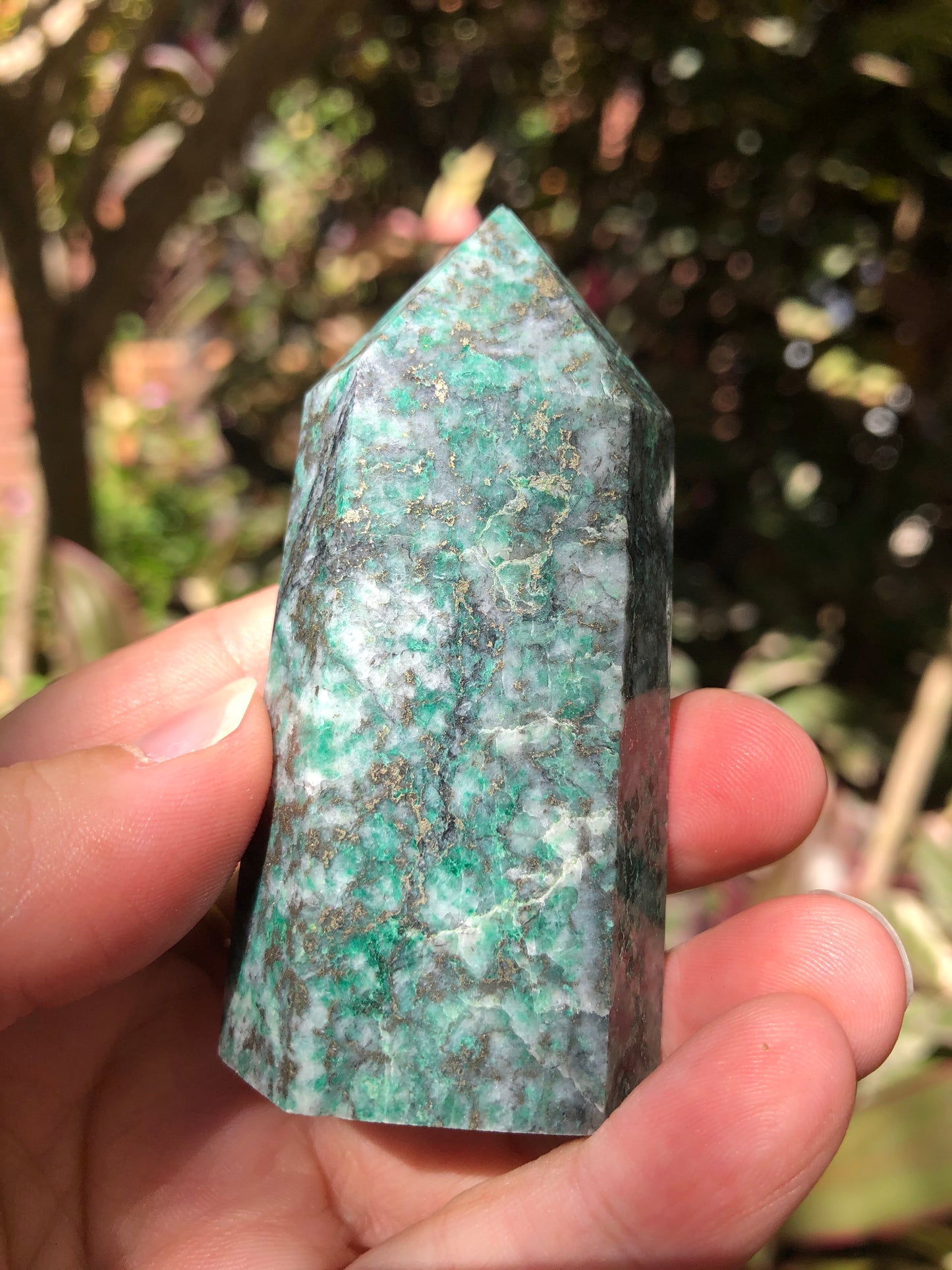 Jade with Pyrite Tower