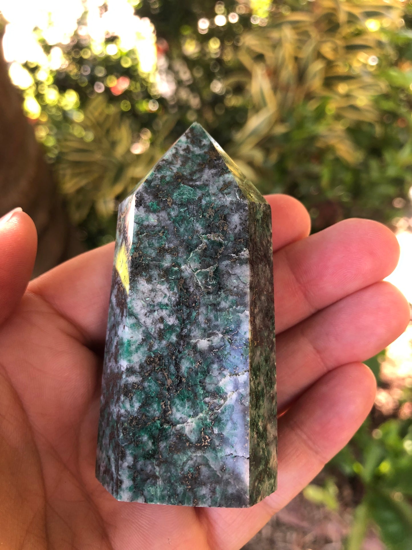 Jade with Pyrite Tower