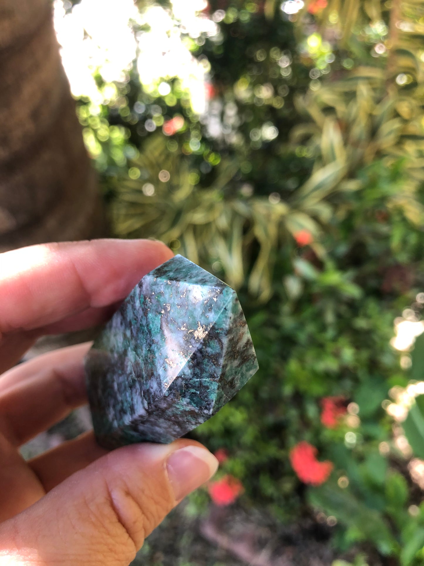 Jade with Pyrite Tower
