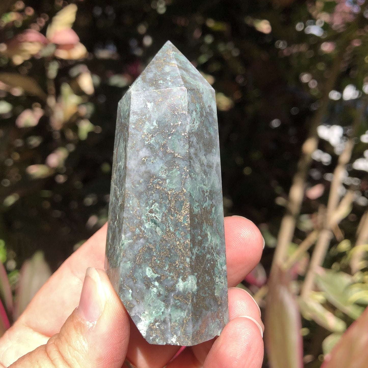 Jade with Pyrite Tower