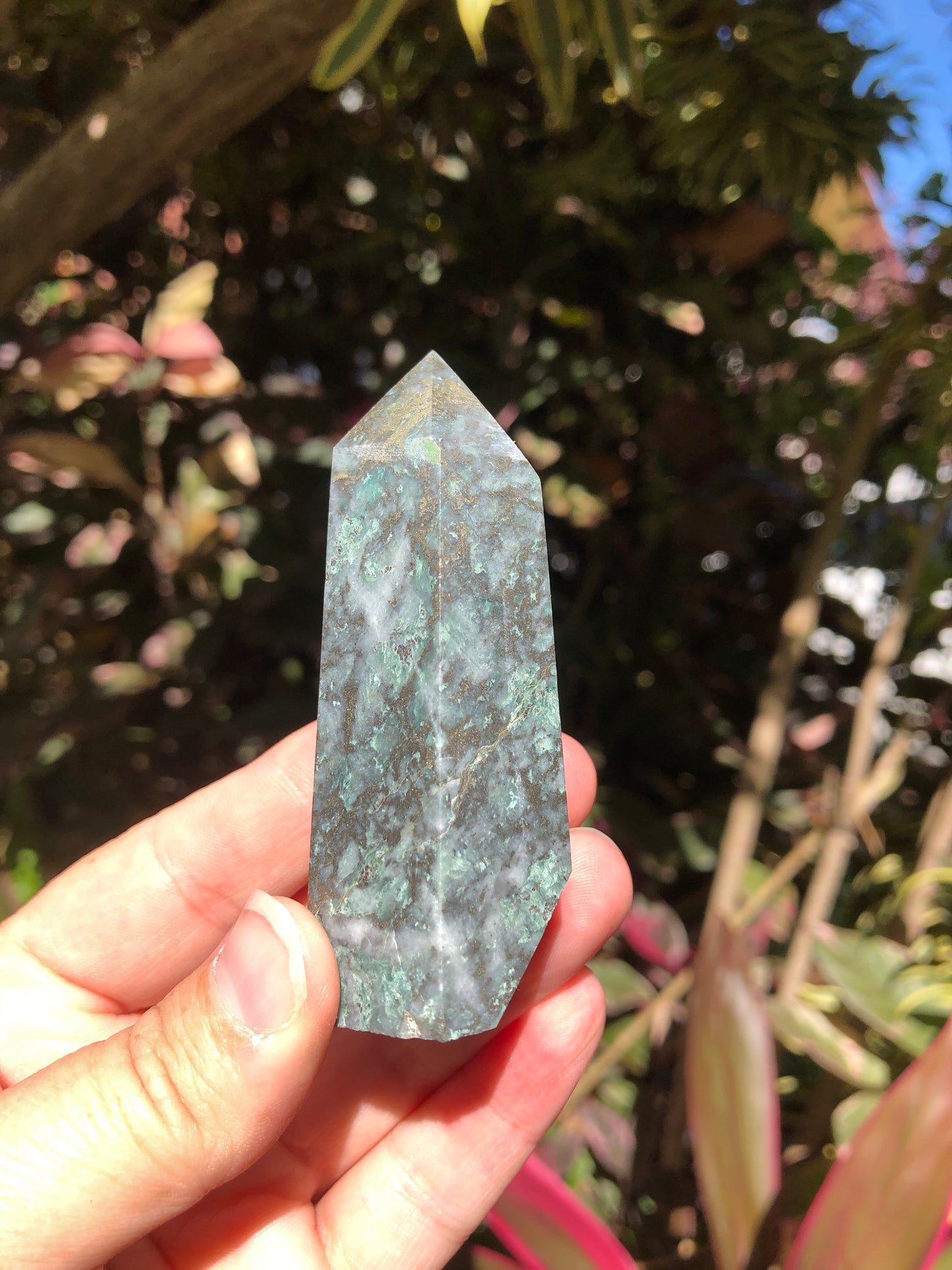 Jade with Pyrite Tower