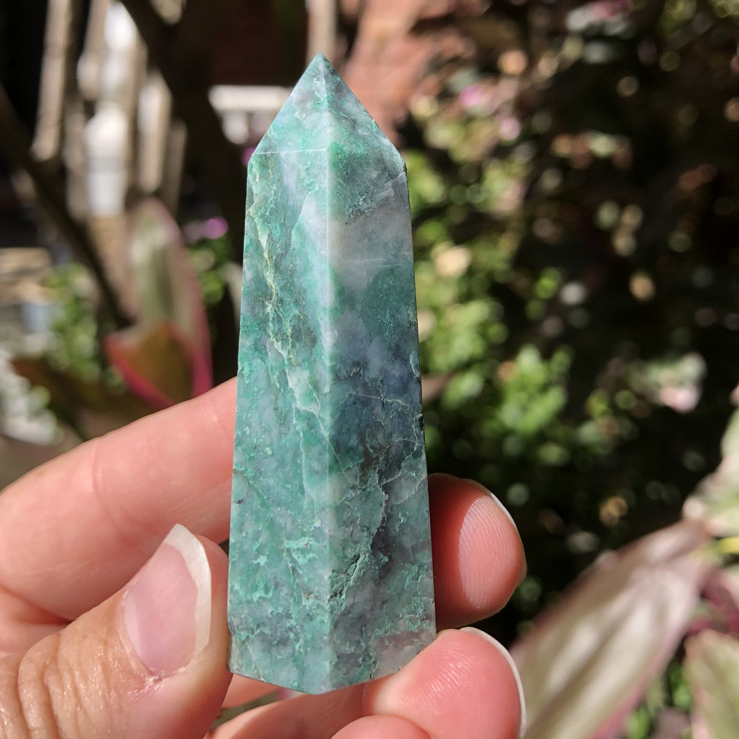 Jade with Pyrite Tower