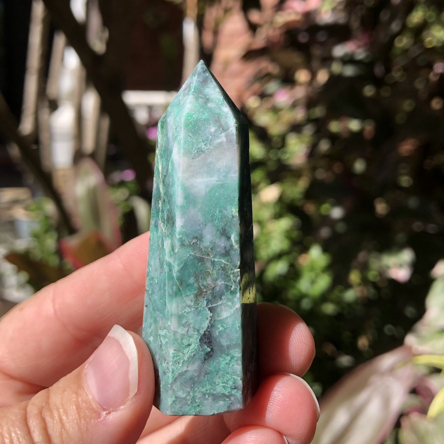 Jade with Pyrite Tower
