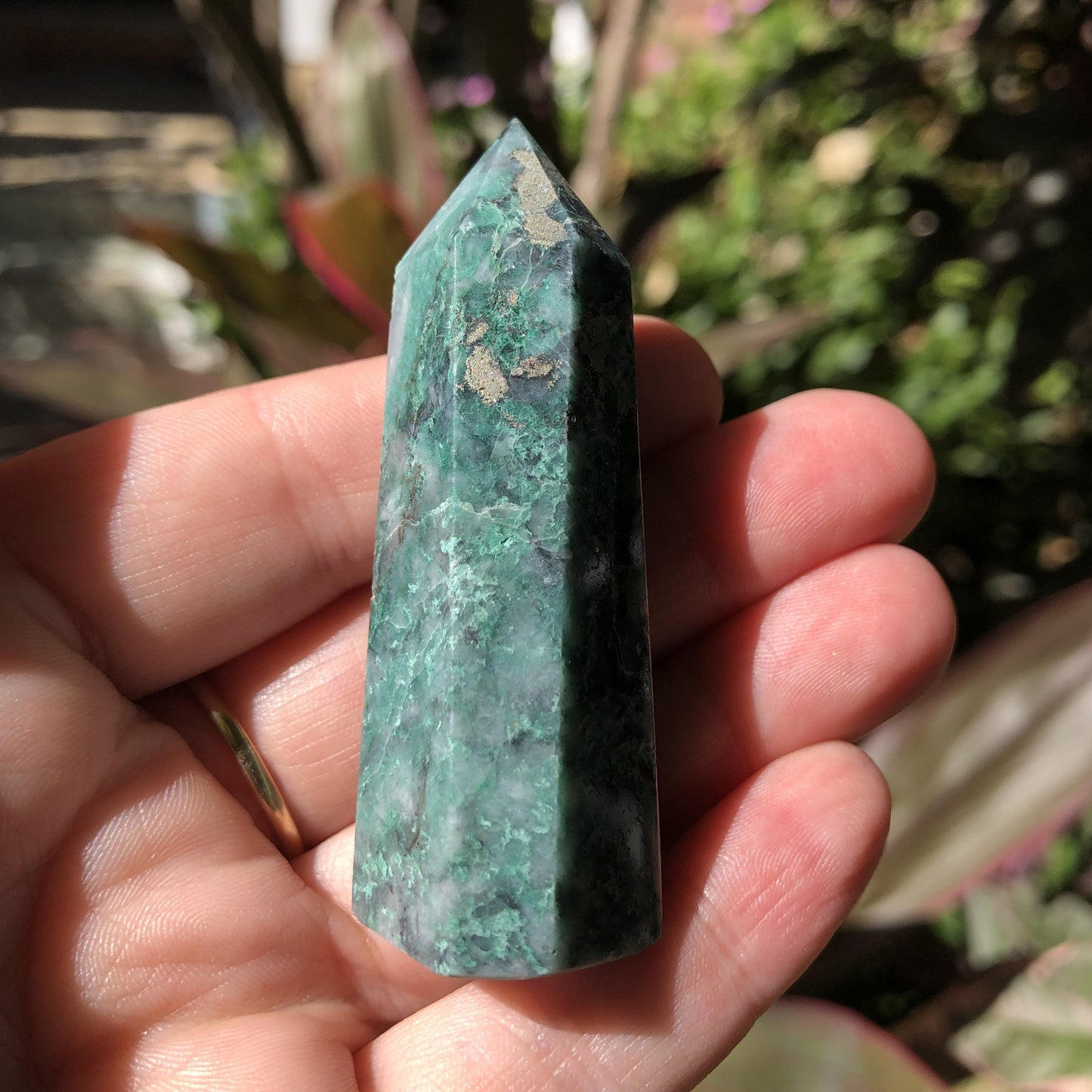 Jade with Pyrite Tower