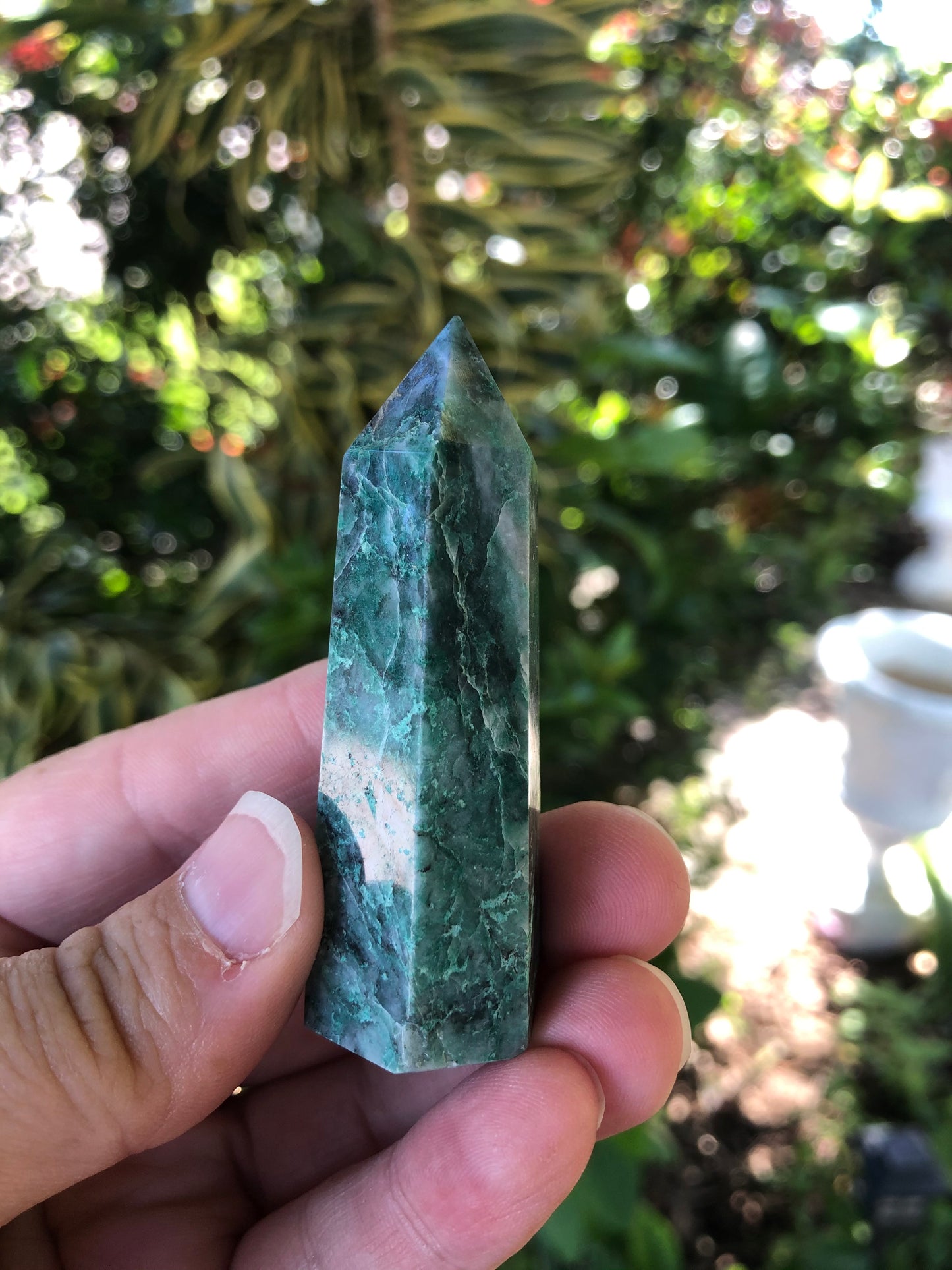 Jade with Pyrite Tower