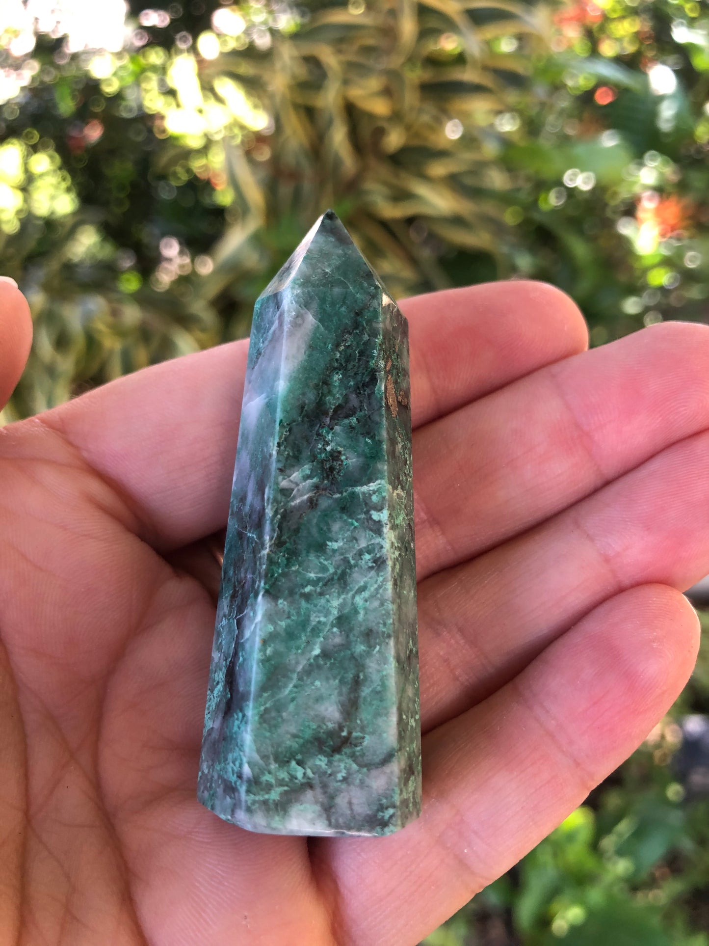 Jade with Pyrite Tower