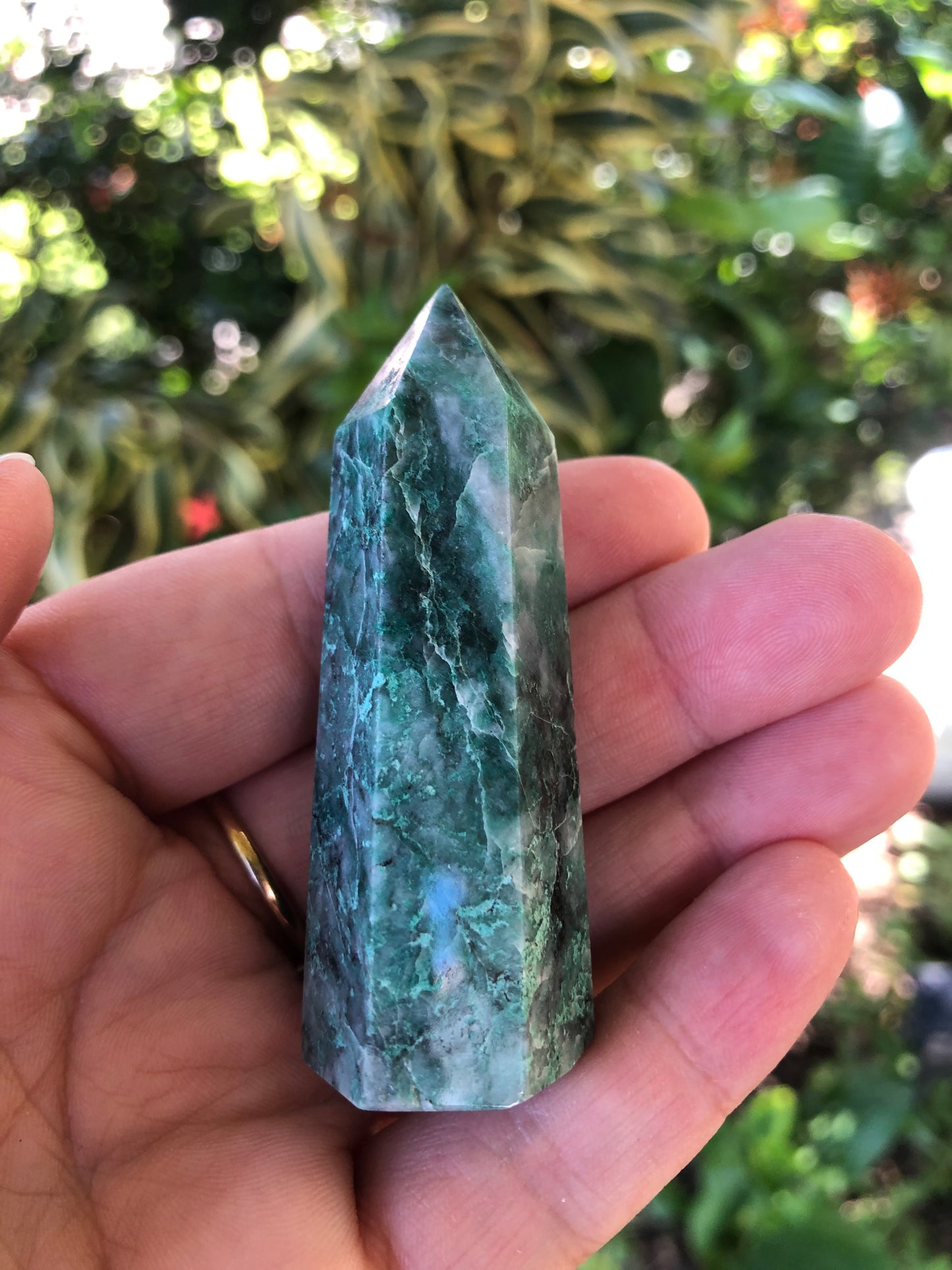 Jade with Pyrite Tower