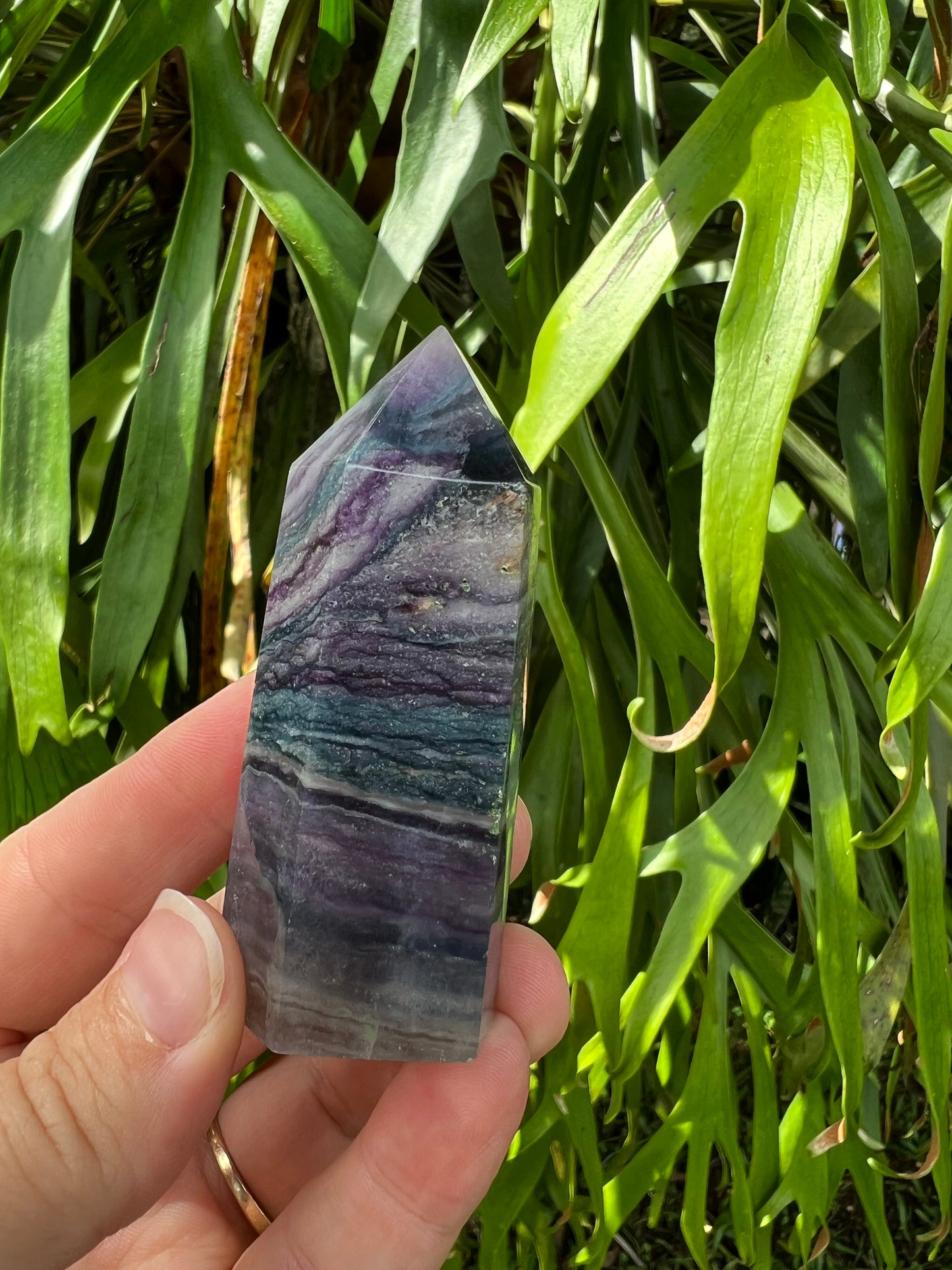 Rare Silk Fluorite Tower