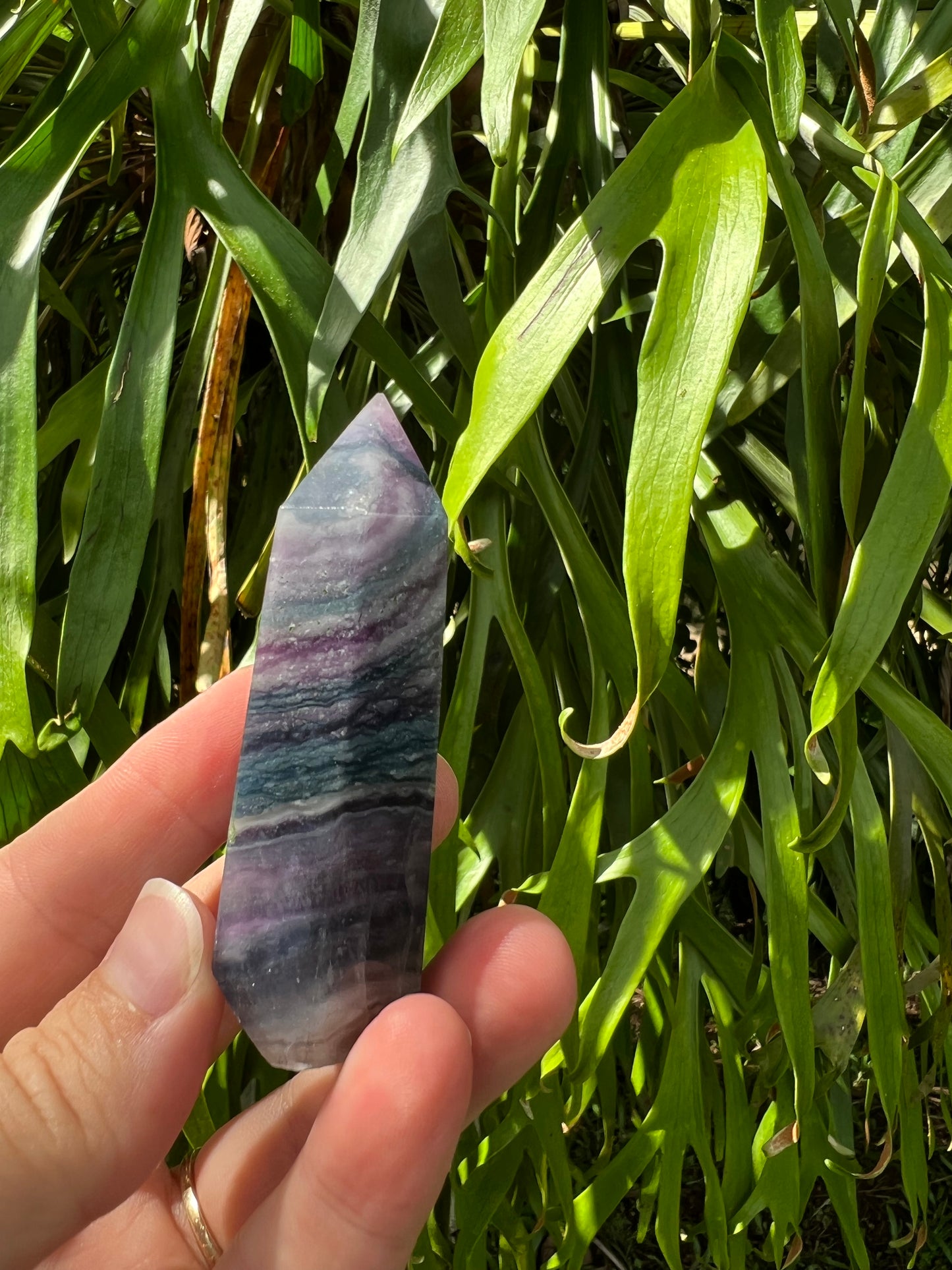 Rare Silk Fluorite Tower