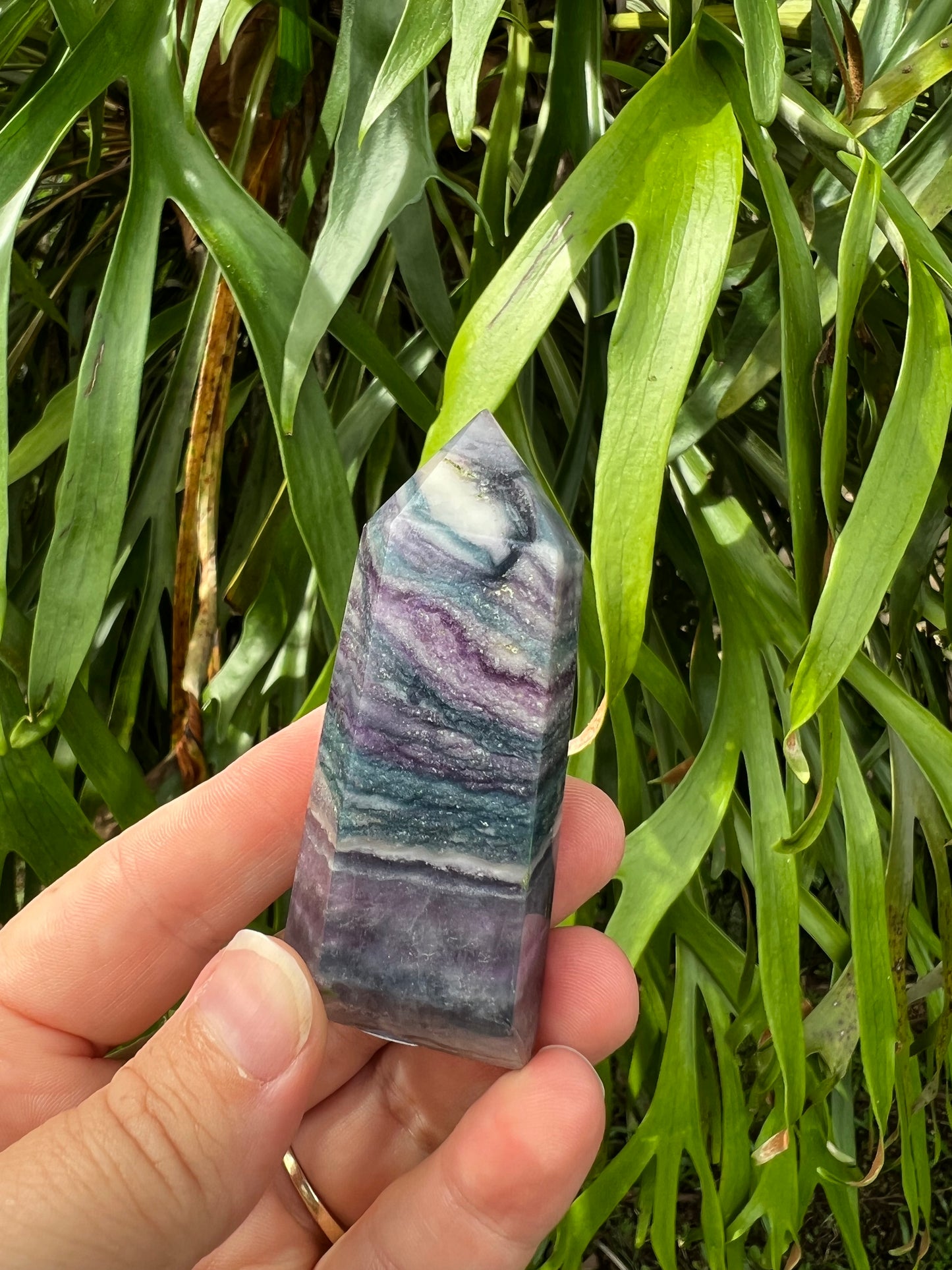 Rare Silk Fluorite Tower