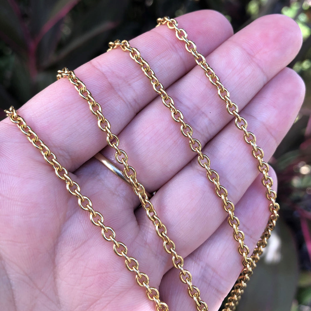 Stainless Steel Gold Tone Chain