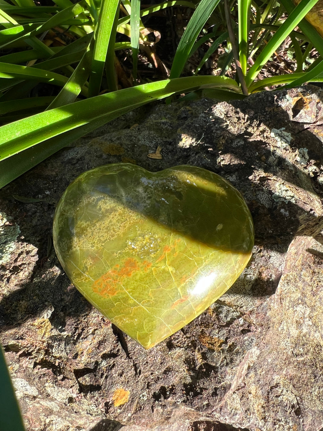 Green Opal Heart