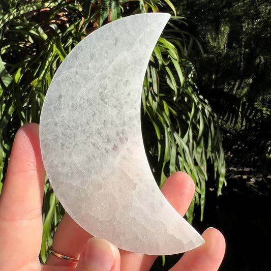Selenite Moon Plate