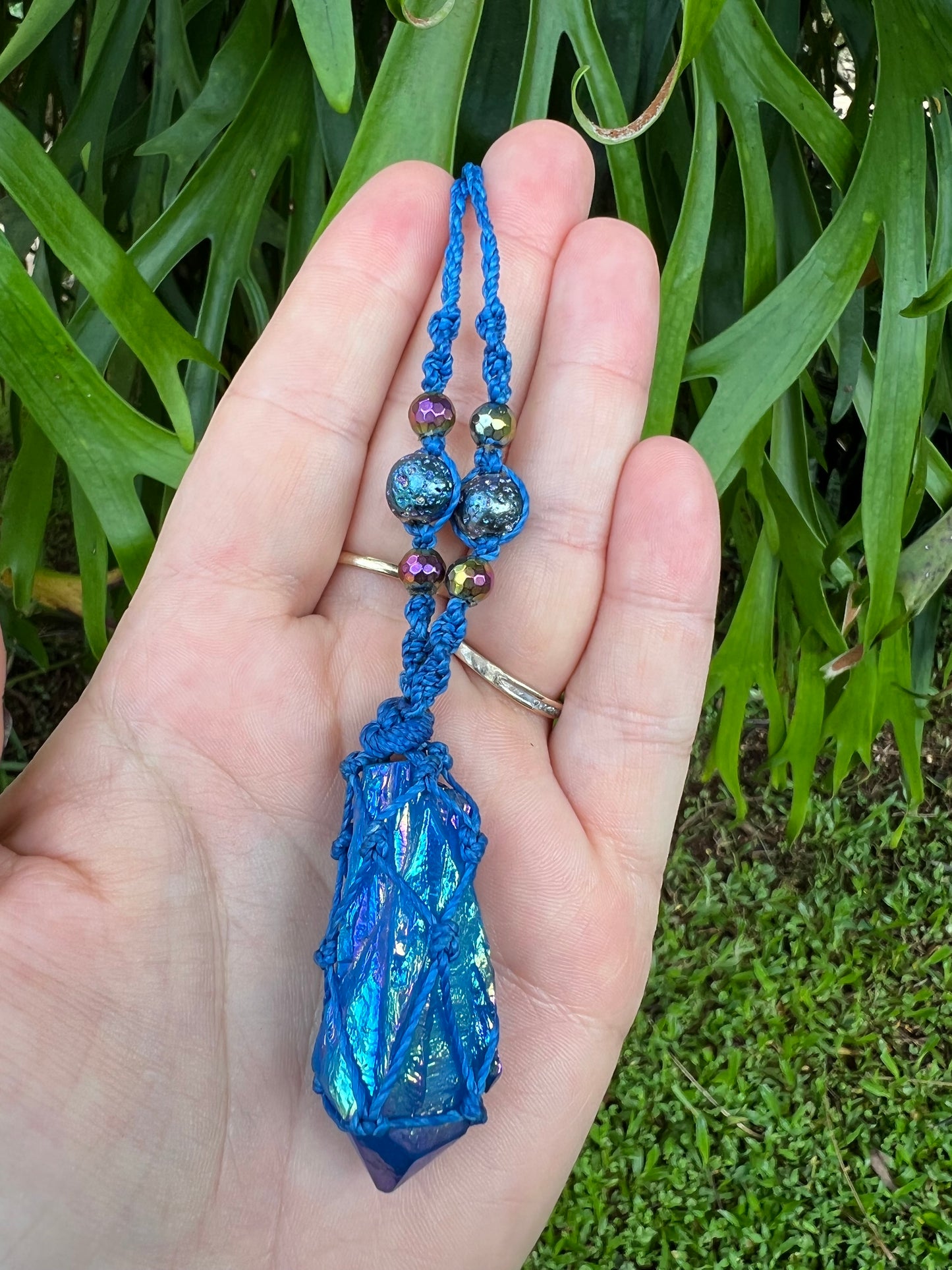 Aura Blue Quartz Pendant
