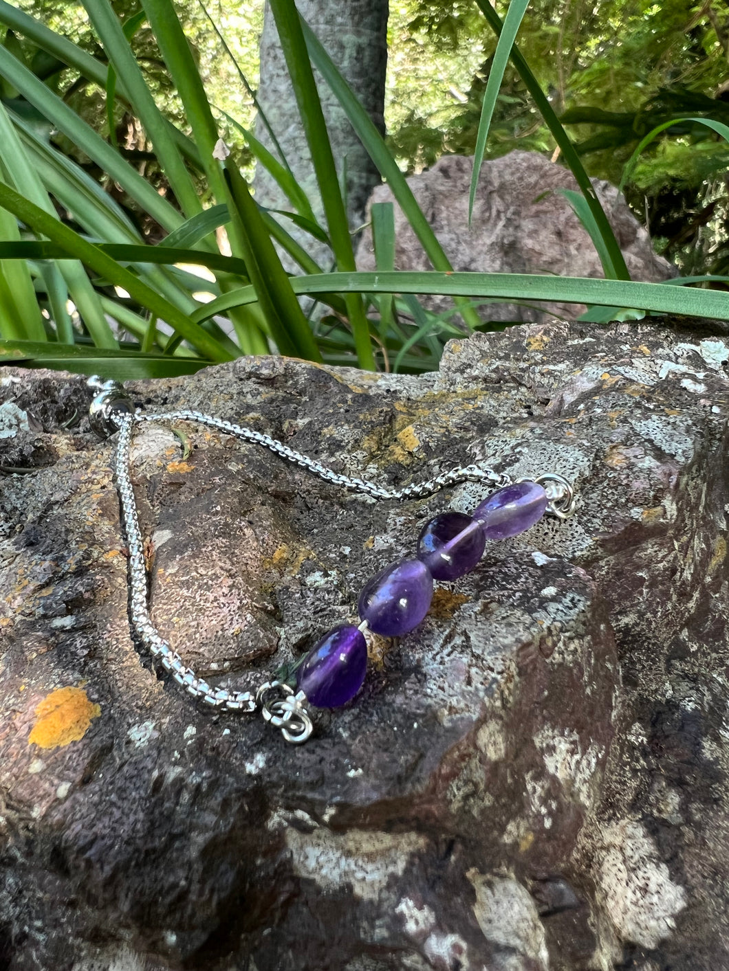 Amethyst Silver Bracelet