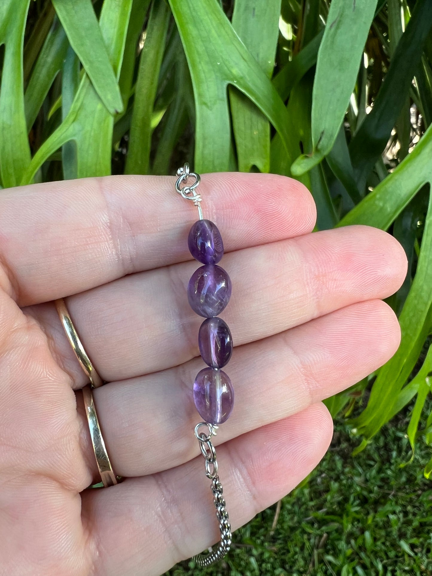 Amethyst Silver Bracelet