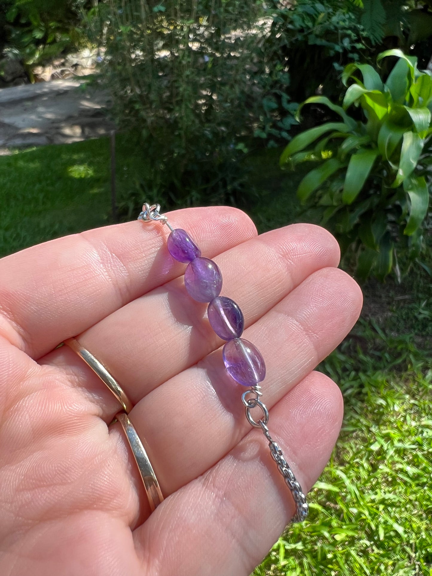 Amethyst Silver Bracelet