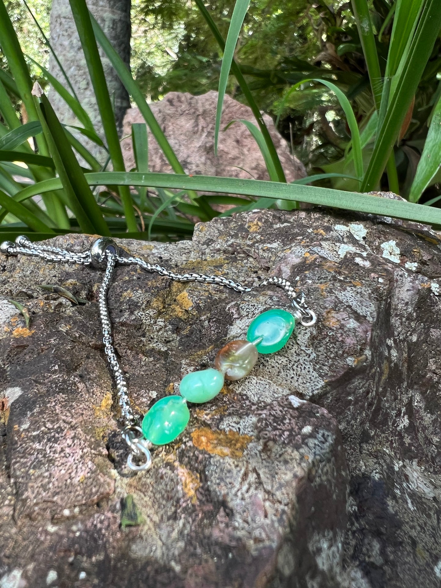 Chrysoprase Silver Bracelet