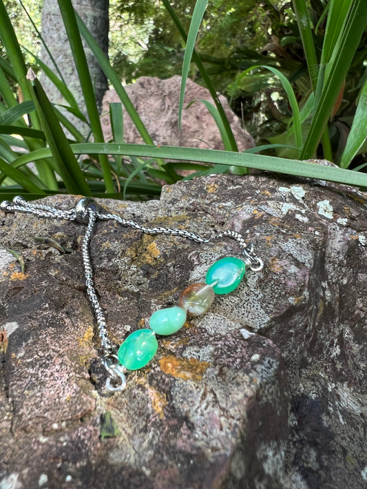 Chrysoprase Silver Bracelet