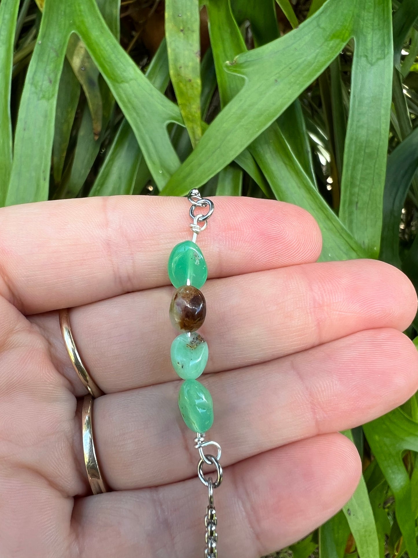 Chrysoprase Silver Bracelet