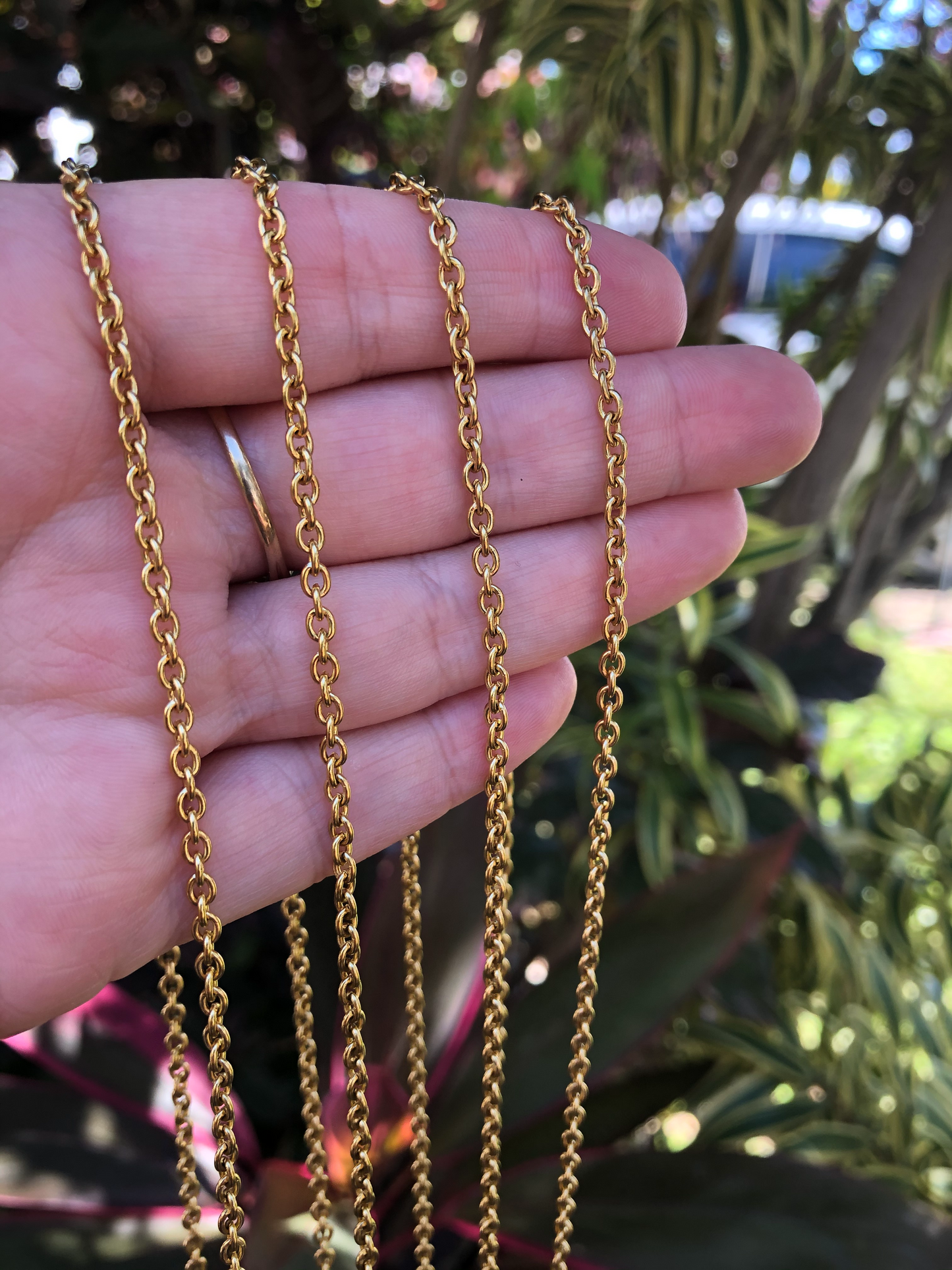 Stainless Steel Gold Tone Chain